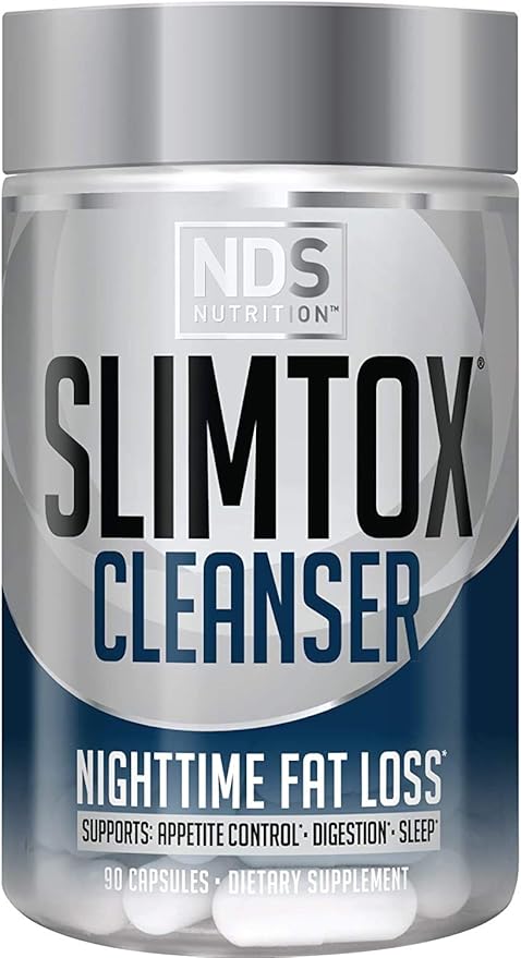NDS Nutrition Slim-Tox - Maximum Fat Loss Support Through Appetite Control, Restful Sleep, Digestive Health - CLA, Chamomile, Safflower Oil - Stimulant Free Dietary Supplement - 90 Capsules …