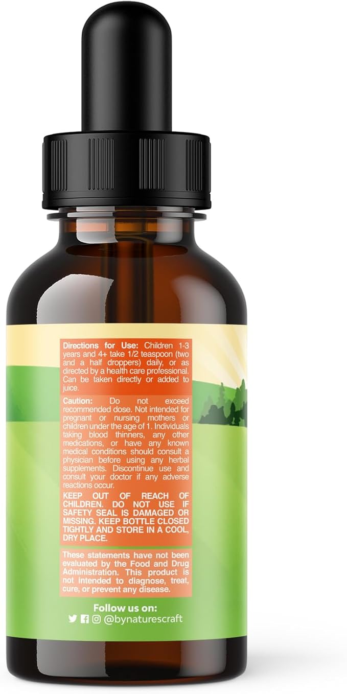 Liquid Omega 3 EPA DHA for Kids - Organic Vegan Omega 3 for Kids Brain Eye and Full Body Development with Vegan DHA EPA & ALA - Kids Omega 3 Liquid Supplement with Algae & Flaxseed Oil Liquid 2 Fl Oz