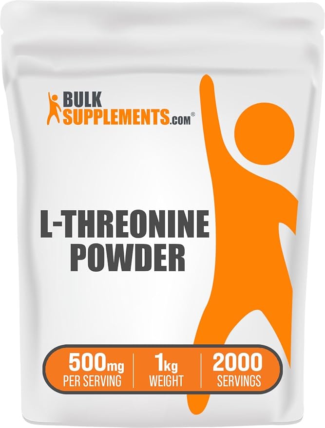 BulkSupplements.com L-Threonine Powder -Threonine Supplement, Amino Acid Supplement - Essential Amino Acid, Gluten Free, 500mg per Serving, 1kg (2.2 lbs) (Pack of 1)