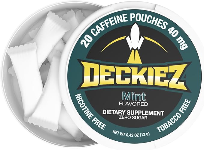 Caffeine Pouches, 1 Can (20 Pouches), Pre Workout Pouches, Coffee Pouches & Energy Drink Alternative, 40mg Caffeine per Pouch, Sugar Free Caffeine Supplement, Mint Flavor