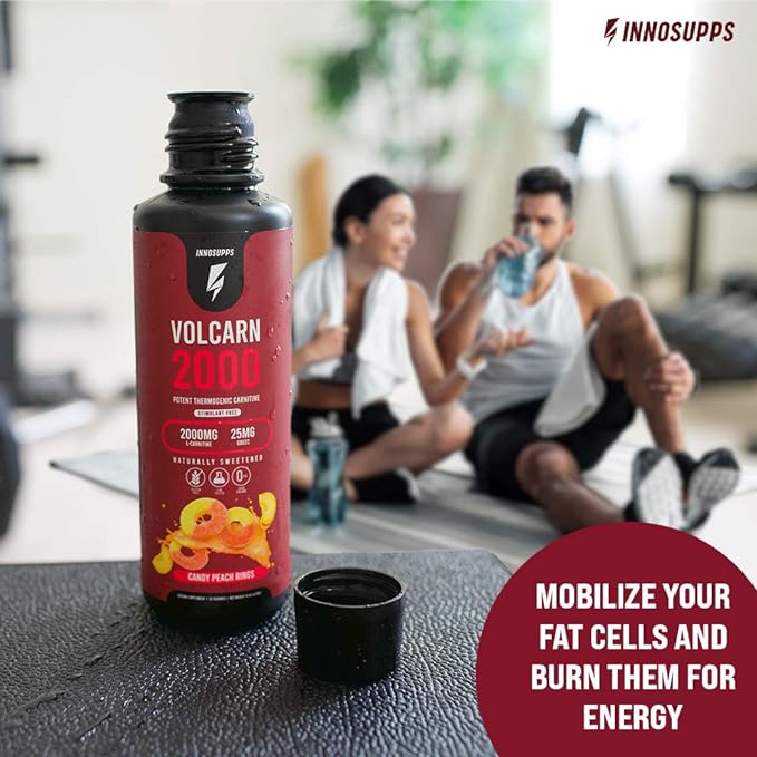 InnoSupps Volcarn 2000 - L-CARNITINE Advanced Energy Liquid | ATP Enhancer with GBEEC | Boosts Energy, Enhances Focus, Caffeine Free, No Artificial Sweeteners | 32 Servings (Lemon Lime)