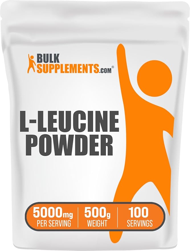 BulkSupplements.com L-Leucine Powder - Leucine Supplements, Leucine Amino Acid - BCAA Supplements, Leucine Powder - Unflavored, 5000mg per Serving, 500g (1.1 lbs) (Pack of 1)