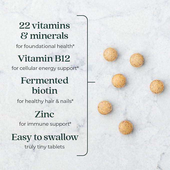 New Chapter Tiny Tabs Multivitamin with 20+ Nutrients for Immune, Cellular Energy & Stress Support, Including Vitamin D3 + B Vitamins, 192 Count