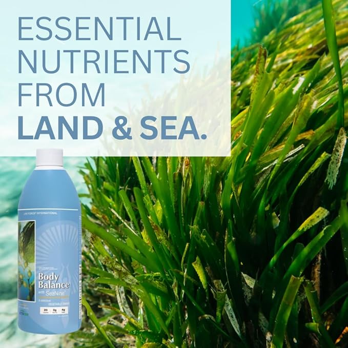 Youngevity Body Balance Land & Sea Plant Based Nutrition - Sea Vegetables, Kelp, Nori, Honey, Aloe Vera, and More - 75+ Nutrients w/Vitamins, Minerals, Amino Acids - (32 Fl Oz) (6)