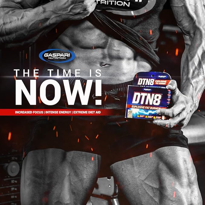 Gaspari Nutrition DTN8: Explosive Fat Burner, Natural Energy and Mental Focus, Adrenal and Stress Support (60 Capsules)