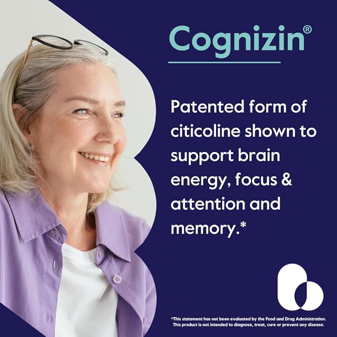 BESTVITE Cognizin 500mg (120 Vegetarian Capsules) (60x2) - Clinically Studied Premium Choline Nootropic - No Stearates - Vegan - Non GMO - Gluten Free - Brain Supplements for Memory and Focus