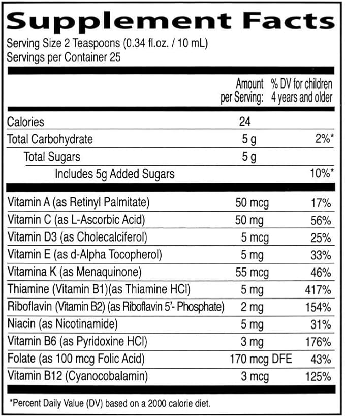Neurobion Kids B Complex Liquid - Powerful Healthy Multivitamin for Children - 8.5 fl oz