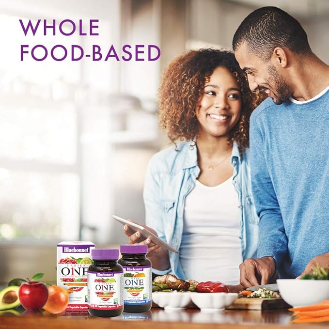 Bluebonnet Nutrition Ladies One Vegetable Capsule, Whole Food Multiple, K2, Organic Vegetable, Energy, Vitality, Non-GMO, Gluten Free, Soy Free, Milk Free, Kosher, 90 Vegetable Capsule, 3 Month Supply