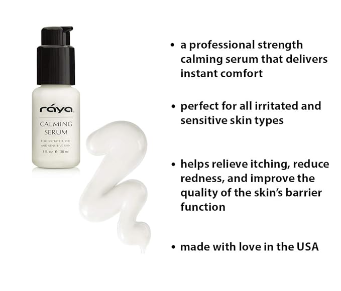 RAYA Calming Serum (504) | Calming Facial Treatment for Irritated and Sensitive Skin | Helps Relieve Inflammation and Reduce Redness