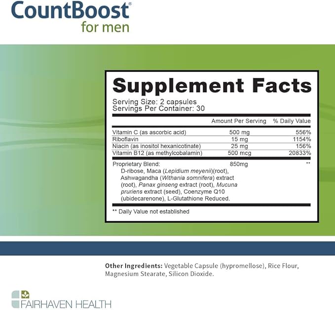 Fairhaven Health FertilAid for Men, MotilityBoost, and Countboost Combo | Fertility Supplements for Men | Male Fertility Supplement with Conception Vitamin and Fertility Support Prenatal Formula