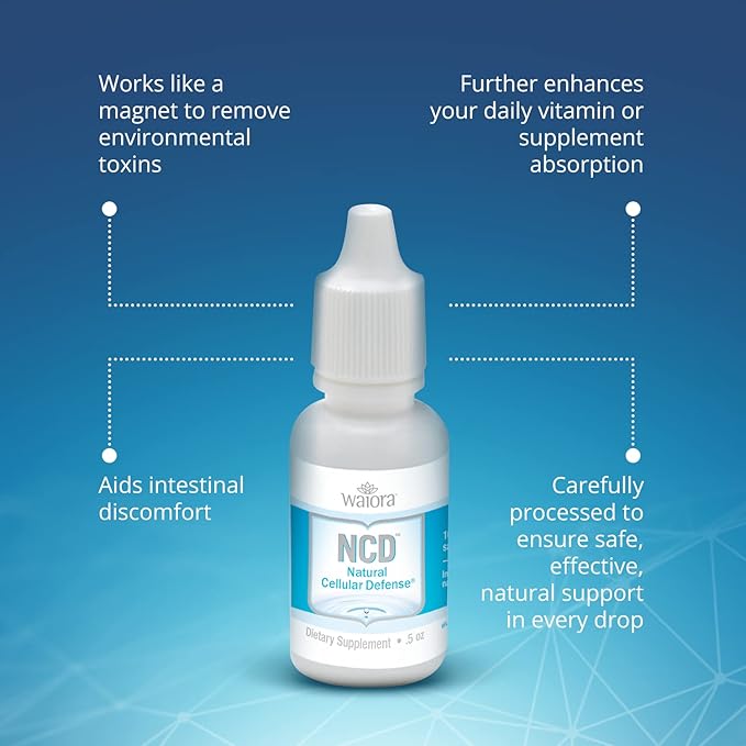 Waiora Natural Cellular Defense (NCD) Liquid Zeolite Drops, Clinoptilolite for Men & Women - Supplement for Immune, Healthy Gut Support, Cleanse, pH Balance (0.5oz Bottle, 4 ct – 360 serv)…