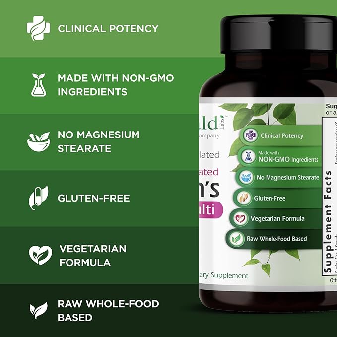 EMERALD LABS Women's 1-Daily Multi - Multivitamin for Women - Includes Calcium, Zinc, Vitamin B & More - Bone & Immune Support Supplement* - Gluten-Free - 60 Vegetable Capsules