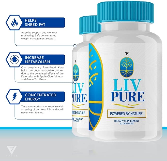 Fyvus (3 Pack) Liv Pure Capsules Liver Detox Weight Loss Pills, LivPure Supplement - Live Cleanse Product Supplements, LivePure Diet Hydration Reviews Pur Health Support (180 Capsules)