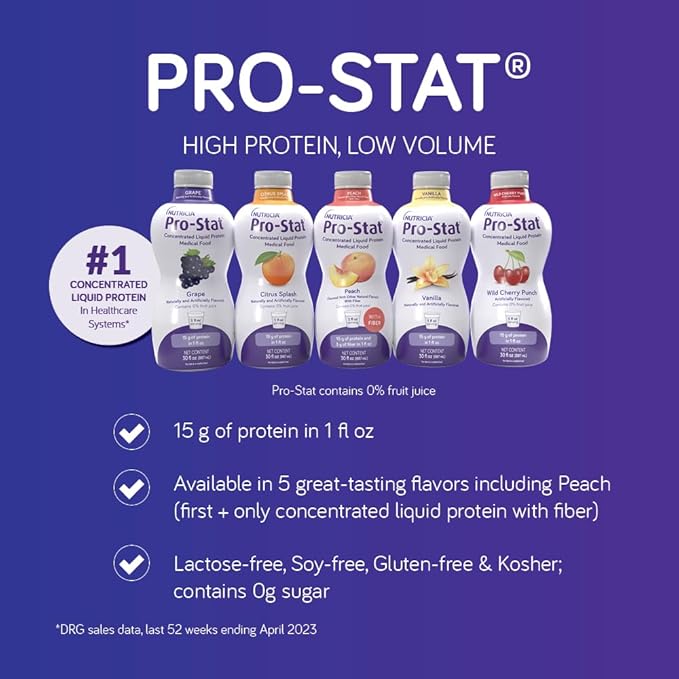 Pro-Stat Concentrated Liquid Protein Medical Food - Grape, 30 Fl Oz Bottle (Case of 6)