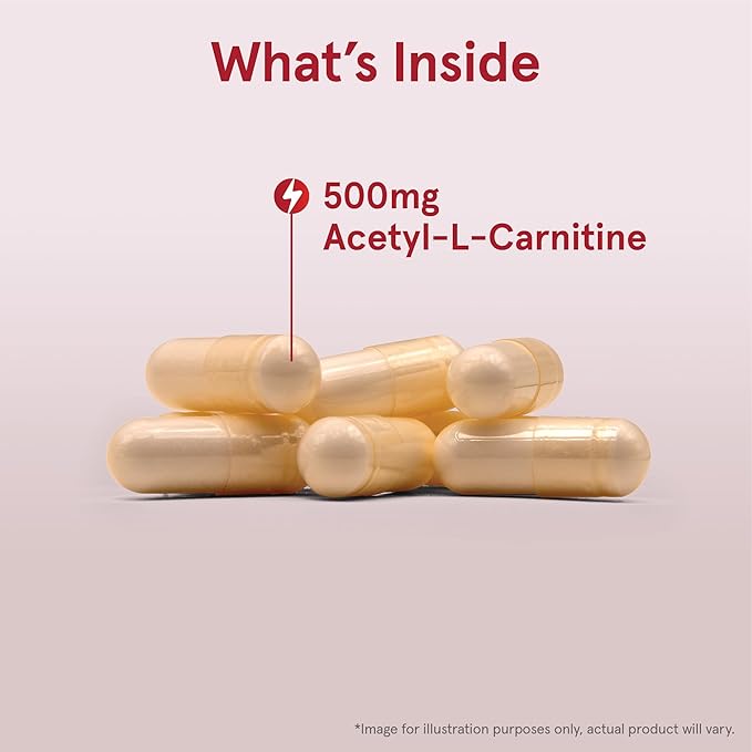Jarrow Formulas Acetyl L-Carnitine 500 mg, Dietary Supplement, Amino Acid Support for Brain Health and Antioxidants, 60 Veggie Capsules, 60 Day Supply