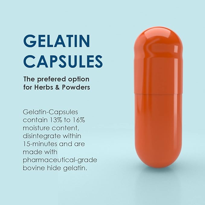 Size 00 Empty Gelatin Capsules - Capsule Depot - 1,000 Count