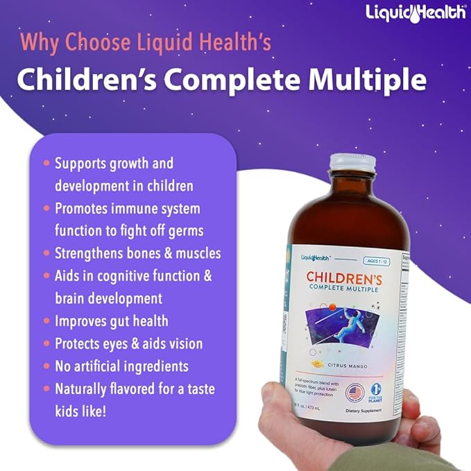 LIQUIDHEALTH Whole Family Complete Liquid Multivitamin Bundle with Adult Complete Multiple & Children's Complete Multiple - Immune Support Vitamins & Minerals, Adults, Kids, Toddlers, Vegan, Non-GMO