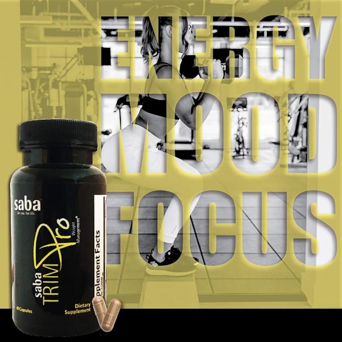 Saba TrimPro™ - Thermogenic Fat Burner - Weight Loss, Appetite Suppressant, & Energy Booster - Premium Vitamins, Minerals & Plant Ingredients & More - 60 Natural Diet Pills