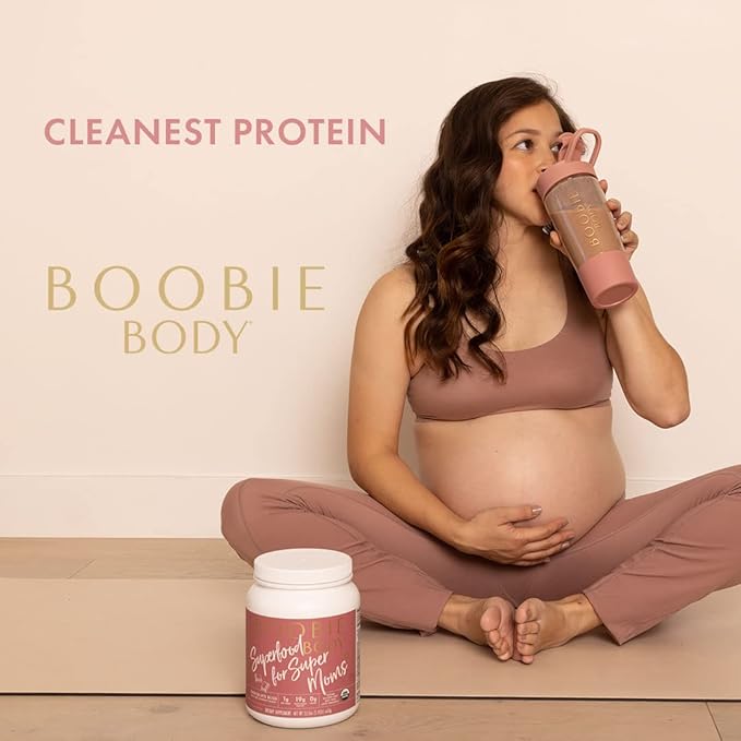Boobie Body Superfood Protein Meal Replacement Shake, Vanilla Cookie Flavor | 19g Protein | Safe for Pregnancy, Lactation, & Motherhood | Organic, Vegan, Zero Sugar, 1 Tub (21 oz.)