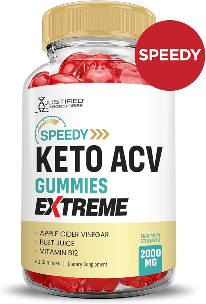 (3 Pack) Speedy Keto ACV Gummies Extreme 2000MG Speedy Keto Gummies Advanced Formula Apple Cider Vinegar with Pomegranate Beet Juice Powder B12 Vegan Non GMO 180 Gummys