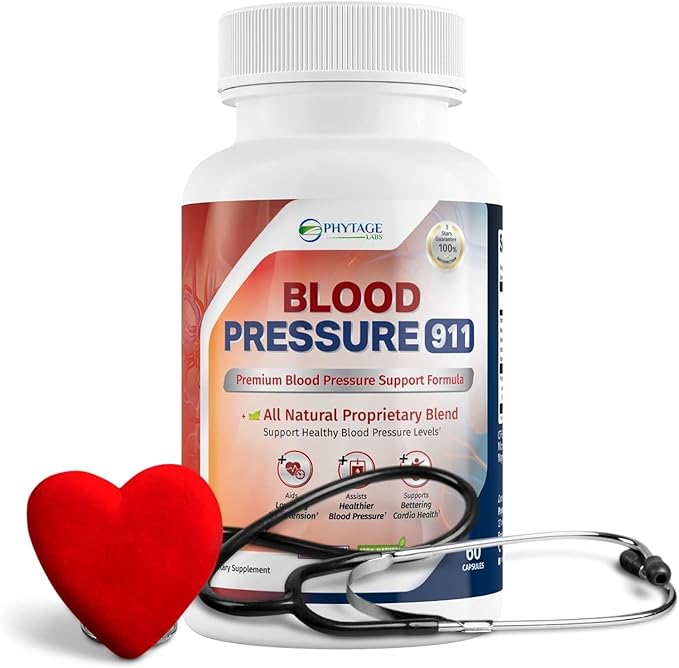 Blood Pressure 911 Premium Supplement - BP Support Pills. 2 Pack