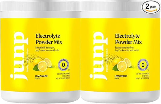 JUNP Electrolytes Powder No Sugar No Carbs – Fresh Squeezed Lemonade Drink Mix - Potassium & Salt Electrolyte Hydration Powder Zero Calorie Sugar Free Electrolyte Powder, Keto Friendly, 180 Servings