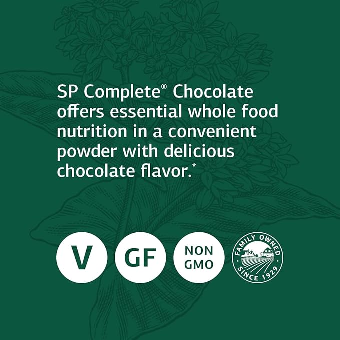 Standard Process SP Complete - Whole Food Immune Support, Liver Support, Antioxidant, with Rice Protein, Grapeseed Extract, and Choline - Vegetarian, Chocolate - 26 Ounce