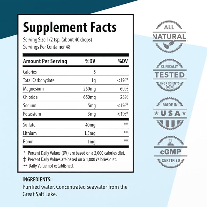 Waiora Essential Trace Minerals | Help Replenish Key Trace Minerals | 60+ Ionic Trace Minerals | Support Body’s Essential Functions, pH Balance | Plus Electrolytes for Hydration (2 Bott / 96 serv)