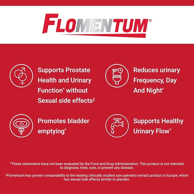 Flomentum® Saw Palmetto for Men Prostate Supplement | Prostate Support Supplement for Men's Health | USP Verified - Healthy Urinary Flow & Urinary Function - 320mg Once Daily (180 Count)