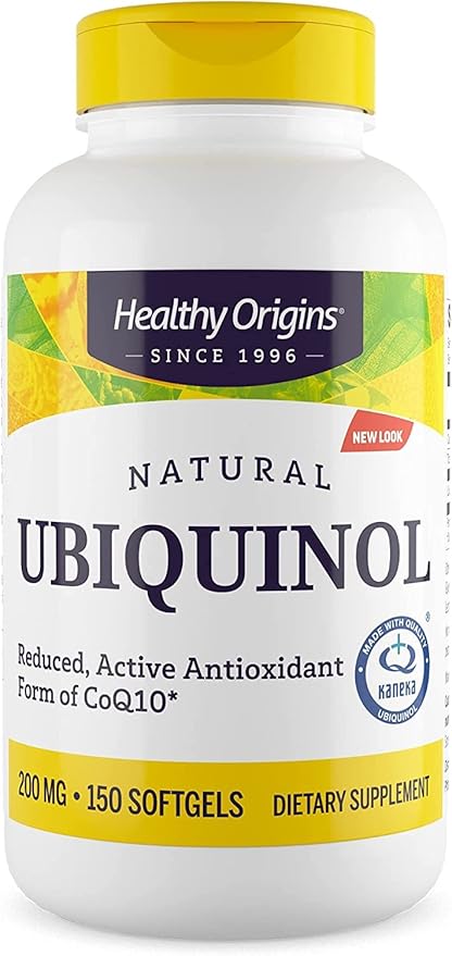 Healthy Origins Ubiquinol (Active Form of CoQ10), 200 mg - Activated Form of CoQ10 - Kaneka Ubiquinol Supplements for Heart Health & Antioxidant Support - Gluten-Free & Non-GMO - 150 Softgels
