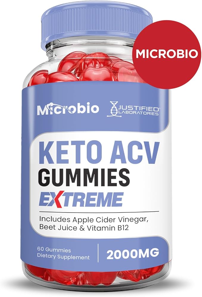 (3 Pack) MIcrobio Keto ACV Gummies Extreme 2000MG Micro Bio Keto Gummies Apple Cider Vinegar Formulated with Pomegranate Beet Juice Powder B12 Vegan Non GMO 180 Gummys