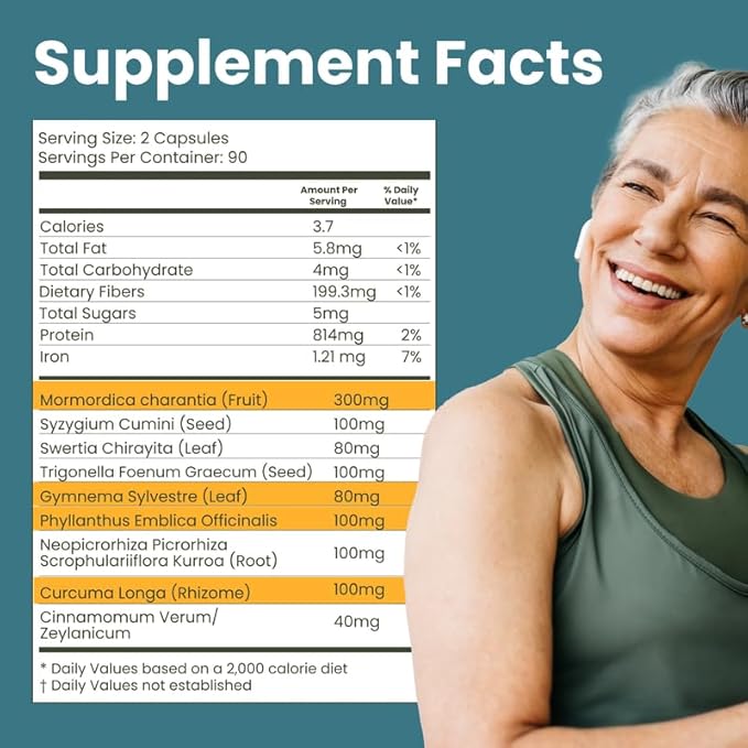 CuraLin - Supports Blood Sugar, Effective, and 100% Natural Supplement - 180 Capsules - 30 Day Supply - (New Packaging)