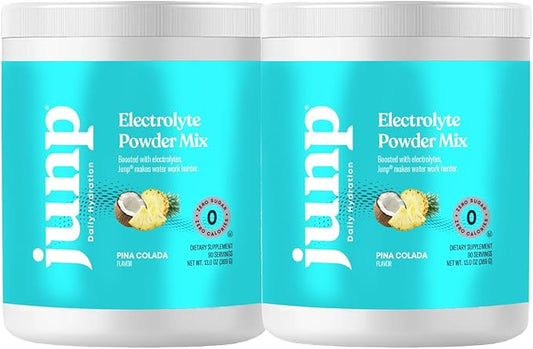 JUNP Electrolytes Powder No Sugar No Carbs – Pina Colada Coconut Pineapple Drink Mix - Potassium & Salt Electrolyte Hydration Powder - Zero Calorie Sugar Free Electrolyte Powder, Keto, 180 Servings