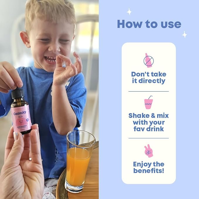 Magnesium Citrate Liquid & Magnesium Glycinate for Kids - Sugar Gluten Free Magnesium for Kids - Liquid Magnesium Blend with L Theanine for Kids & Chamomile Magnesium Kids Supplement for Kids & Teens