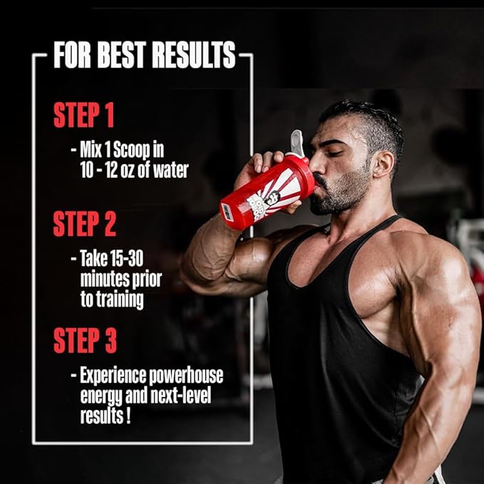 Vintage Blast - The Ultimate Two-Stage Pre Workout Supplement for Explosive Energy, Endurance, & Focus - Boost Workouts with Natural Ingredients: L-Citrulline Malate, Beta-Alanine, & Caffeine - 306g
