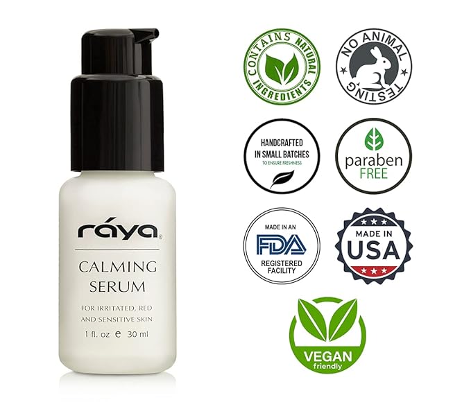 RAYA Calming Serum (504) | Calming Facial Treatment for Irritated and Sensitive Skin | Helps Relieve Inflammation and Reduce Redness