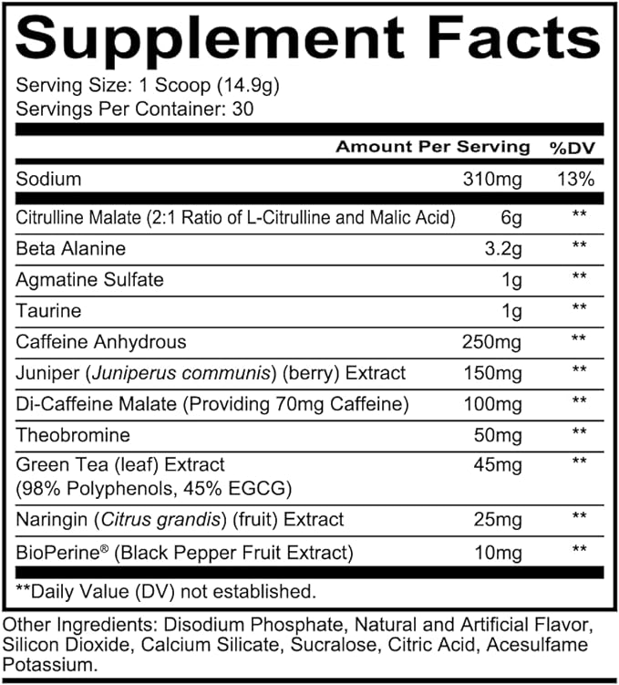 REDCON1 Total War Pre Workout Powder, Grape - Fast Acting Caffeinated Preworkout for Men + Women with Beta Alanine - Contains Citrulline Malate for Increased Pump, Blood Flow (30 Servings)