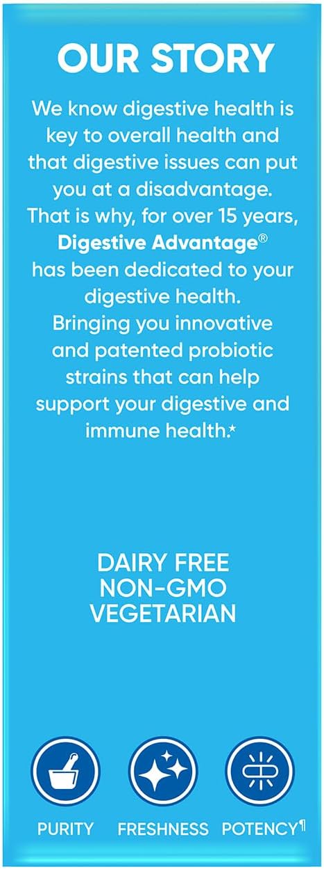 Digestive Advantage Lactose Defense with Lactase Enzymes & Probiotics for Digestive Health, Support for Breaking Down Lactose, Minor Abdominal Discomfort & Gut Health, 96ct Capsules (Pack of 3)