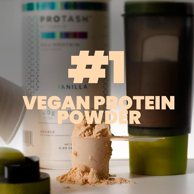Vegan Protein Powder by TASHIE - Organic Plant Based Protein Powder with BCAA, HMB & Probiotics, Zero Sugar, Non-GMO, Gluten Free, NSF Certified, 28 Servings - Coconut Protein Powder