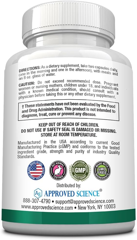 Approved Science Multi-Vitamin - with Full-Spectrum B-Vitamins, Green Tea, Lutein, Lycopene, Zeaxanthin, BioPerine - 60 Capsules - 6 Month Supply