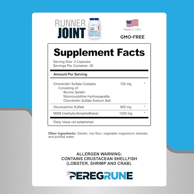 Runner Multivitamin, Omega-3 Fish Oil, Joint Supplement (1 Month - 60 Tablets, 60 Softgels, 90 Capsules)