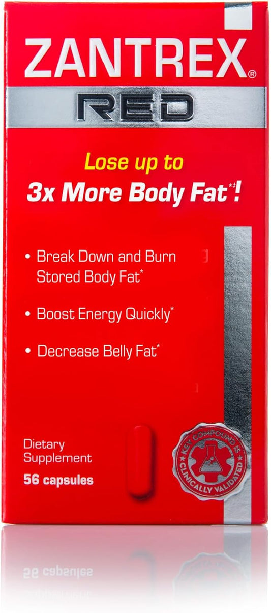 Zantrex Red, 56 Count - Weight Loss Supplement Pills – Fat Burning Pills - Metabolism Booster For Weight Loss - Lose Weight Fast For Women