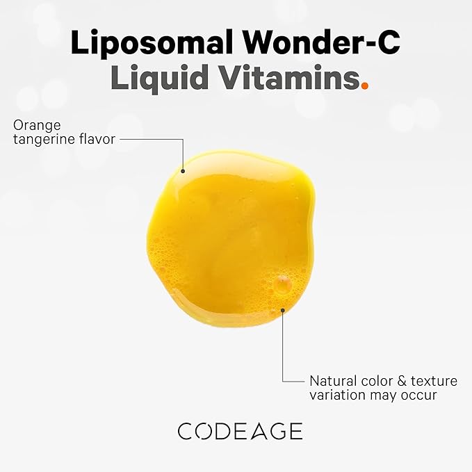 Codeage Liquid Vitamin C 1000mg, Vitamins D3, E & Zinc, Rose HIPS, Quercetin, Echinacea, Vegan Liposomal Vitamin C Supplement, Non-GMO - 15.22 fl oz