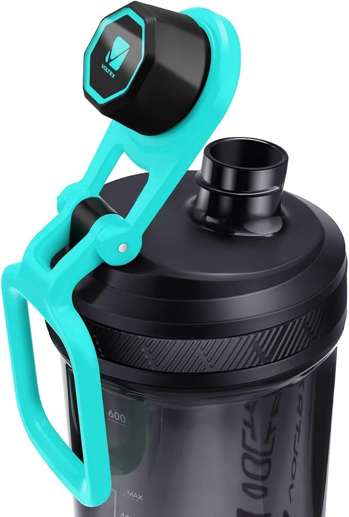 VOLTRX Shaker Bottle, Gallium USB C Rechargeable Electric Protein Shake Mixer, Shaker Cups for Protein Shakes and Meal Replacement Shakes, BPA Free, Made with Tritan, 24oz