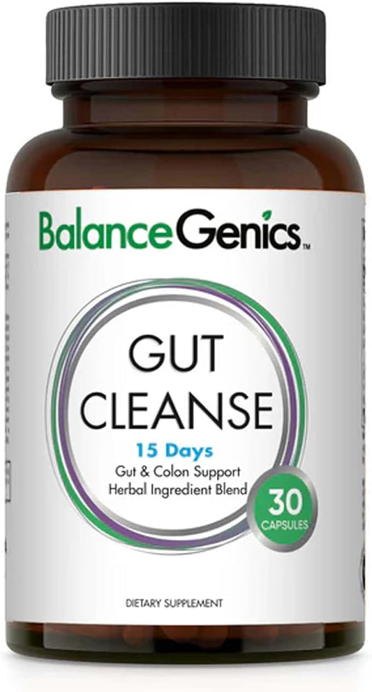 15 Day Gut Cleanse - Natural Plant-Based Colon Cleanser for Digestive Support - Daily Gut Health Supplement for Men & Women -30 Capsules