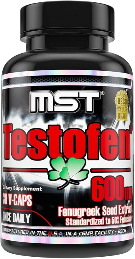 MST Testofen, Fenugreek Seed Extract, Standardized to 50% Fenuside™, 600mg, 30 Count, BSCG Certified Drug Free