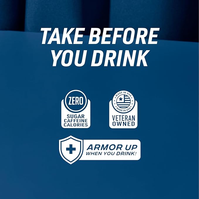 Alcohol Armor Boujee Berry Elixir - Hydration Support, Essential Vitamins and Electrolytes, Vitamin B12, Milk Thistle - 12 Pack