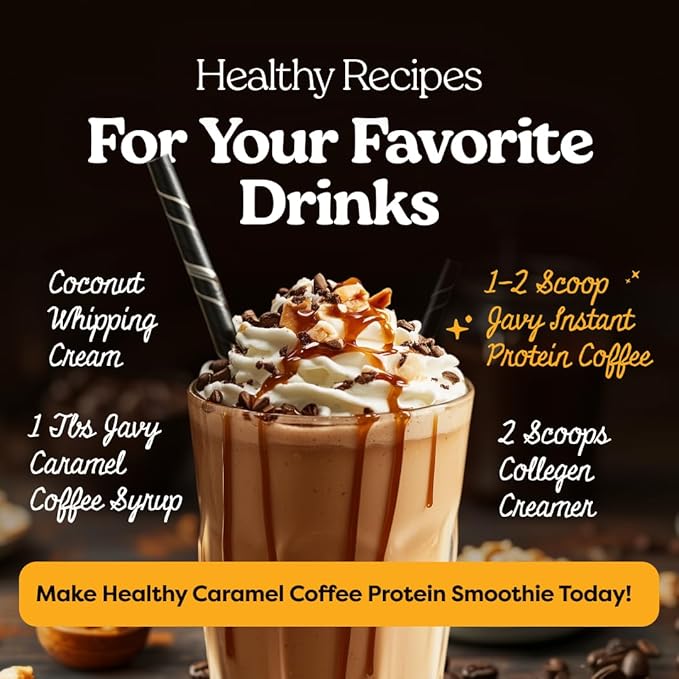 Javvy Snickerdoodle Protein Coffee - Premium Whey Protein & Instant Iced Coffee - 100% Arabica Coffee - Zero Artificial Flavors & Sweeteners, 20 Servings