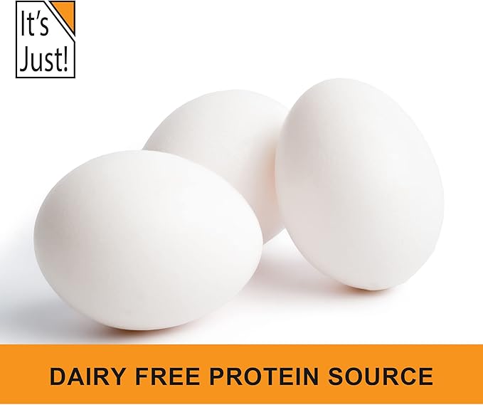 It's Just! - Egg White Protein Powder, Made in USA from Cage-Free Eggs, Dried Egg Whites (Unflavored, 8oz)