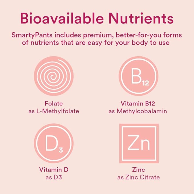 SmartyPants Women's Multivitamin Gummies: Omega 3 Fish Oil (EPA/DHA), Methylfolate, CoQ10, Vitamin D3, C, Vitamin B12, B6, Vitamin A, K & Zinc, Gluten Free, 180 Count (30 Day Supply)